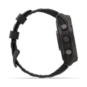 Смарт-часы Garmin Fenix 8 Pro 51mm, AMOLED Sapphire, титановый «угольно-серый» корпус, DLC , cерый силиконовый ремешок