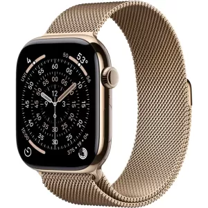 Смарт-часы Apple Watch Series 11 42mm Gold Titanium Case with Gold Milanese Loop