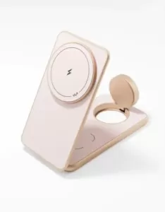 Беспроводная зарядная станция VLP Alum Power Pro MagSafe 3in1 для iPhone/AirPods/Watch Desert