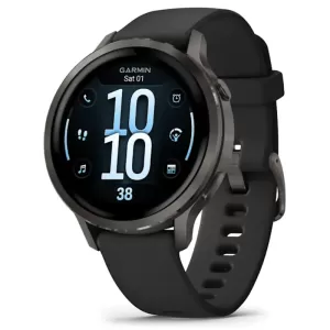 Умные часы Garmin Venu 4 - 41 mm Slate with Black Silicone Band (010-03013-02)