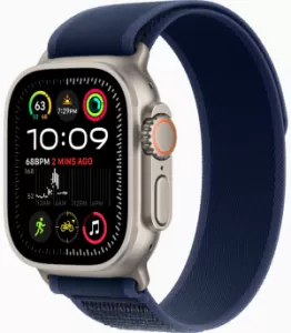 Часы Apple Watch Ultra 2 2024 49 мм, S/M, Titanium Case with Natural Blue Trail Loop