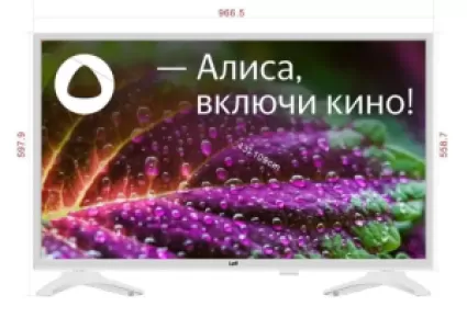 Телевизор LCD 43" WHITE YANDEX 4K 43U541T LEFF
