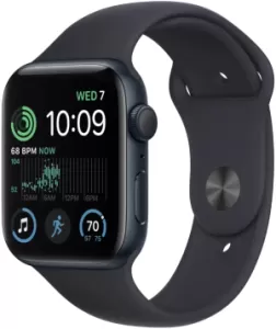 Смарт-часы Apple Watch SE (2022) GPS 44 мм, S/M (130-180 мм), тёмная ночь