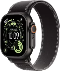 Часы Apple Watch Ultra 3 49 мм, Black Titanium Case with Black/Charcoal Trail Loop (S/M)