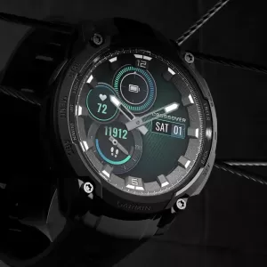 Смарт-часы Garmin Crossover, AMOLED, «угольно-серый» корпус, с черным ремешком