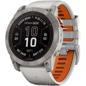 Умные часы Garmin Fenix 7X Pro Sapphire Solar Titanium Fog Gray, серый