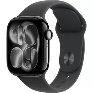 Часы Apple Watch Series 11 46mm Jet Black Aluminum Case with Black Sport Band, MEUX4 M/L