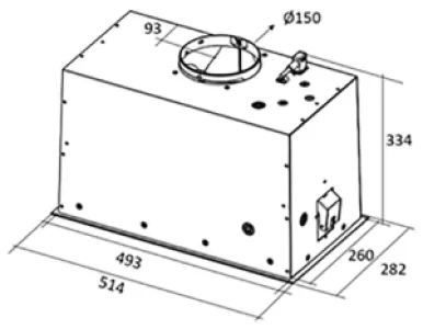 Встраиваемая вытяжка Elica Lane B BL MAT/A/52, цвет корпуса черный, цвет окантовки/панели черный