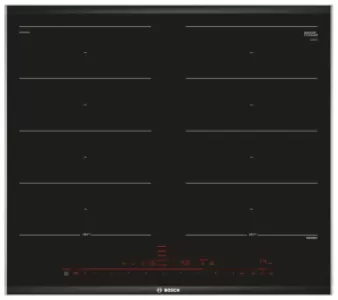 Индукционная варочная панель Bosch PXX675DC1E, цвет панели черный, цвет рамки серебристый