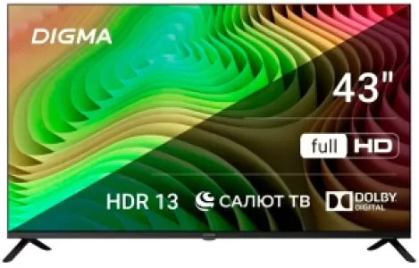 Телевизор Digma DM-LED43SBB36 43" (2024) Black (Черный)