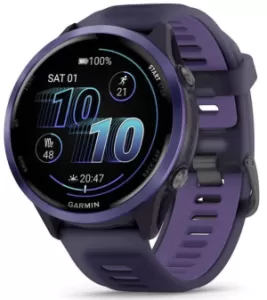 Умные часы Garmin Forerunner 570, 47 мм, Indigo Aluminum with Translucent Imperial Purple/Indigo Band