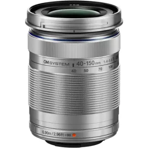 Объектив OM SYSTEM M.Zuiko Digital ED 40–150 мм f/4–5.6 R, серебристый