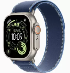 Часы Apple Watch Ultra 3 GPS + Cellular 49mm Natural Titanium Case/Blue/Bright Blue Trail Loop S/M