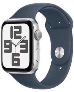 Умные часы Apple Watch Series SE Gen 2 2023 44 мм Aluminium Case GPS, Silver/Storm Blue Sport Band Умные часы Apple Watch Series SE Gen 2 2023 44 мм Aluminium Case GPS, Silver/Storm Blue Sport Band