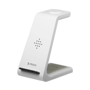 Беспроводное зарядное устройство Deppa Charging Stand 3 в 1 (24015) для Apple iPhone/ Watch/AirPods/ 17.5W/ White Беспроводное зарядное устройство Deppa Charging Stand 3 в 1 (24015) для Apple iPhone/ Watch/AirPods/ 17.5W/ White