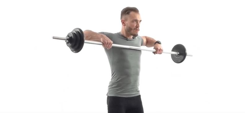 Тяга штанги к подбородку